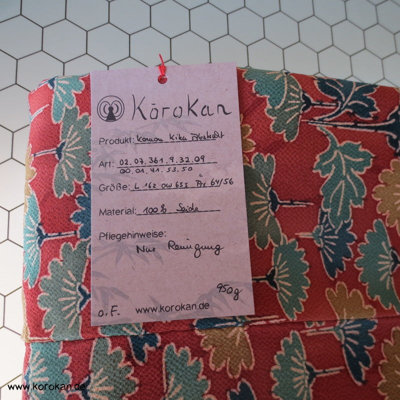 Kiku abstrakt Seidencrepe Komon Kimono