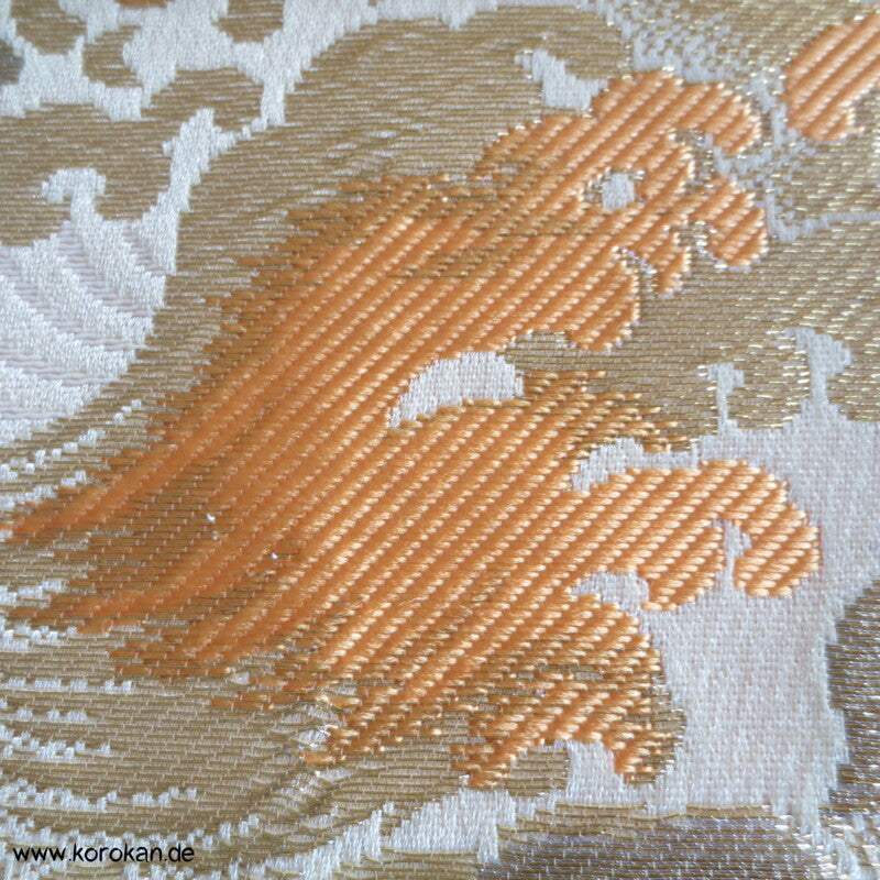 goldener Tsunami Fukuro Seidenbrokat Obi