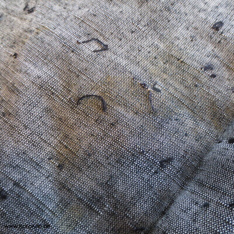 hellgraue Fushi Tsumugi Seiden Haori Jacke, Fuji San