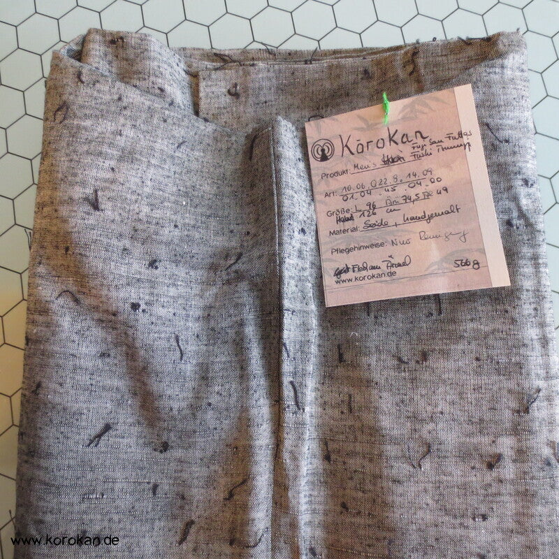 hellgraue Fushi Tsumugi Seiden Haori Jacke, Fuji San