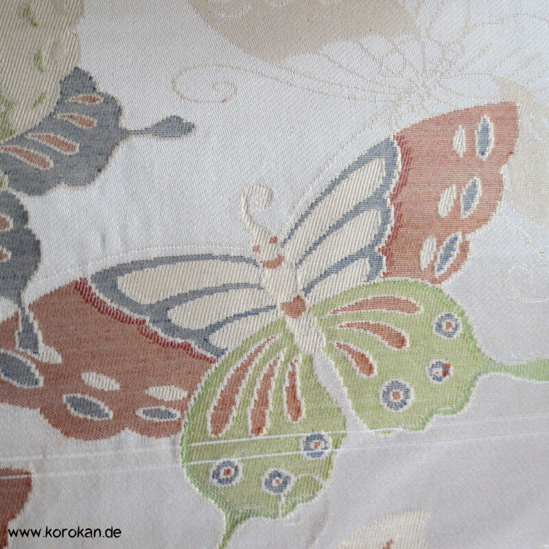Schmetterlinge Fukuro Seidenbrokat Obi