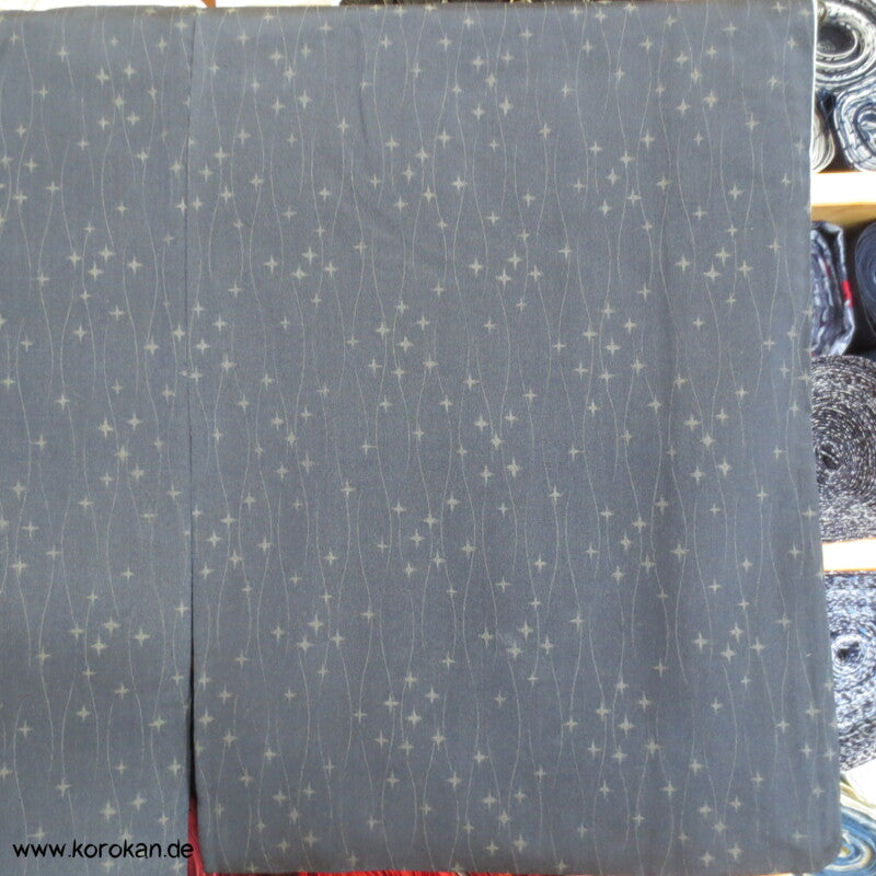 Tatewaku Wellenstreifen und Sternenhimmel Seiden Komon Kimono