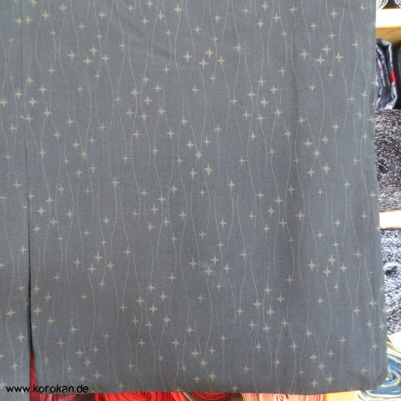 Tatewaku Wellenstreifen und Sternenhimmel Seiden Komon Kimono
