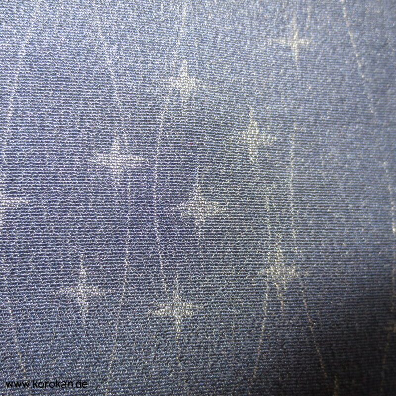 Tatewaku Wellenstreifen und Sternenhimmel Seiden Komon Kimono