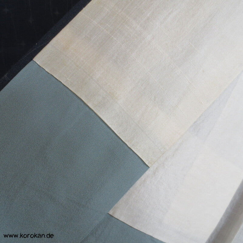 Tatewaku Wellenstreifen und Sternenhimmel Seiden Komon Kimono