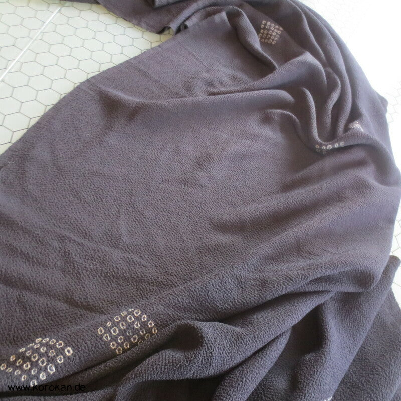 Heko Obi - dicker Chirimen Crepe mit Shibori Muster