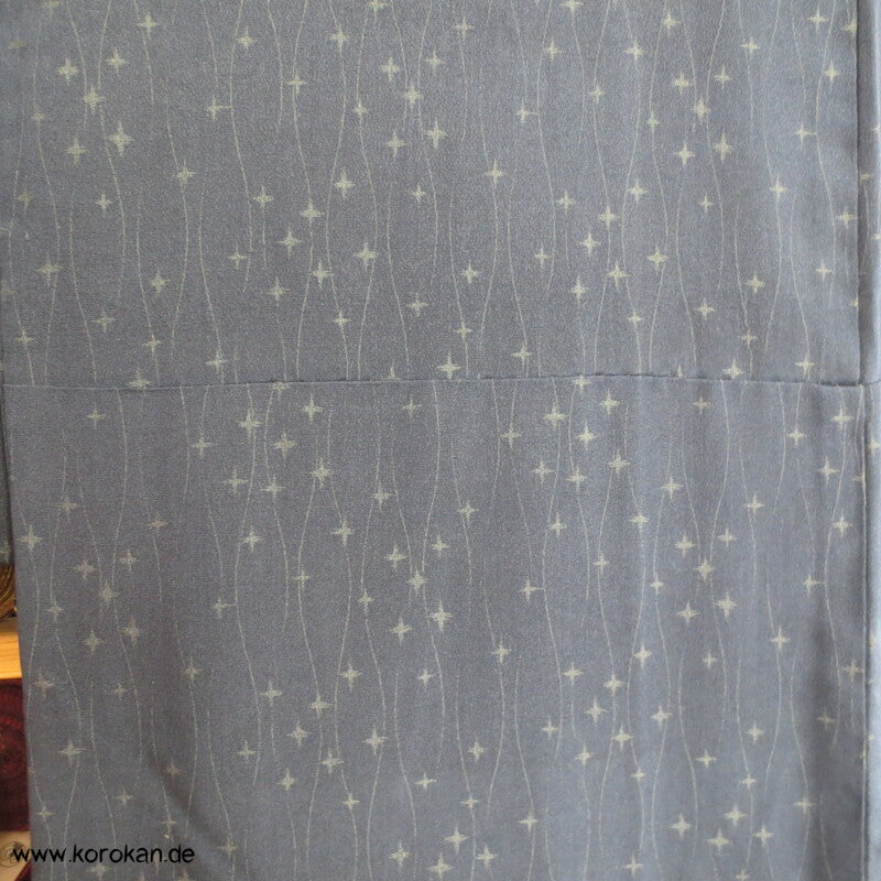 Tatewaku Wellenstreifen und Sternenhimmel Seiden Komon Kimono