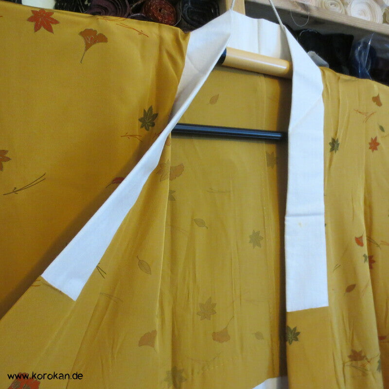 Herbstblätter messing Seide, Yamato Juban Unterkimono