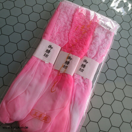 rosa Farbverlauf Shibori Koshi Himo, neu mit Banderole