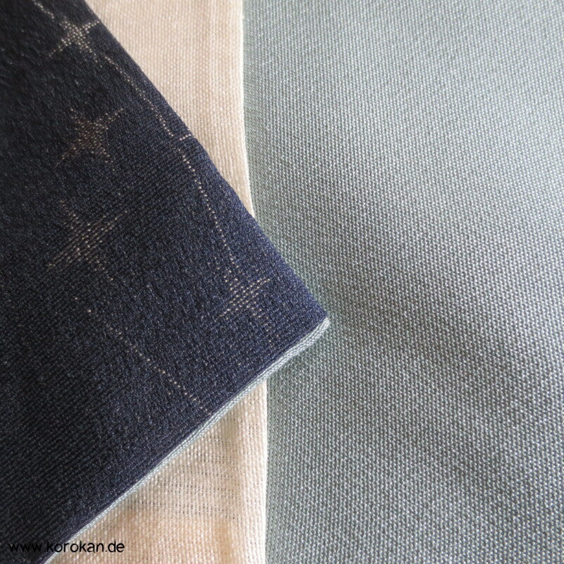 Tatewaku Wellenstreifen und Sternenhimmel Seiden Komon Kimono