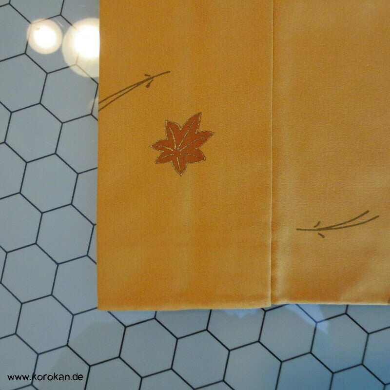 Herbstblätter messing Seide, Yamato Juban Unterkimono