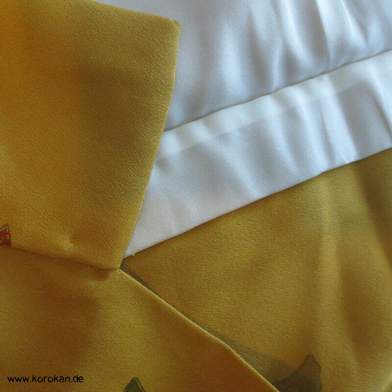 Herbstblätter messing Seide, Yamato Juban Unterkimono