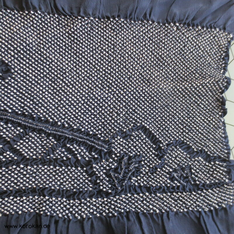 Haus Shibori Heko Obi - Chirimen Crepe