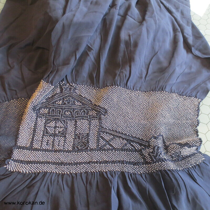 Haus Shibori Heko Obi - Chirimen Crepe