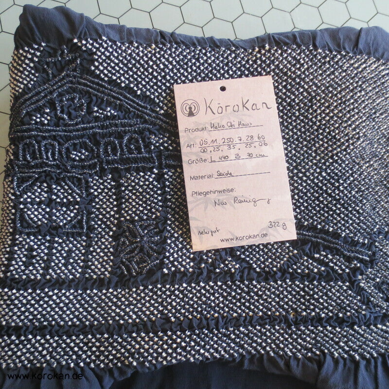 Haus Shibori Heko Obi - Chirimen Crepe