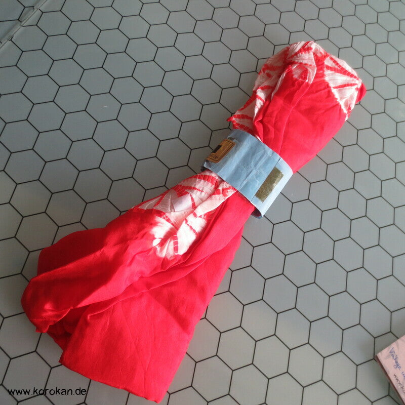 roter Asanoha Shibori Seiden Koshi Himo
