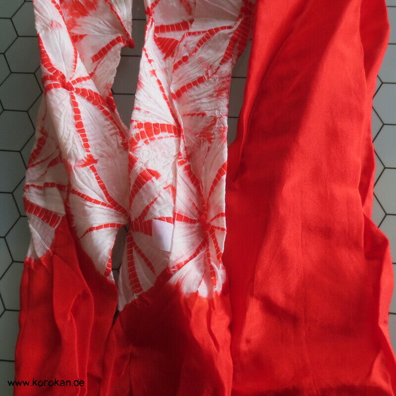 roter Asanoha Shibori Seiden Koshi Himo