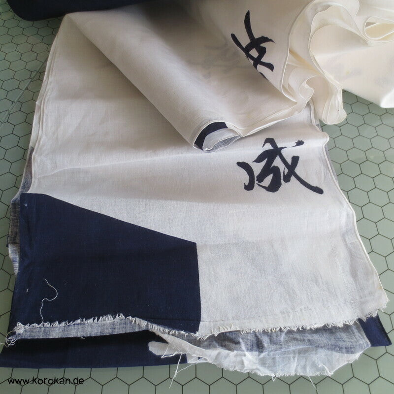 Kanji - Sumo Ringer Werbung Yukata Kimono Baumwoll Stoff