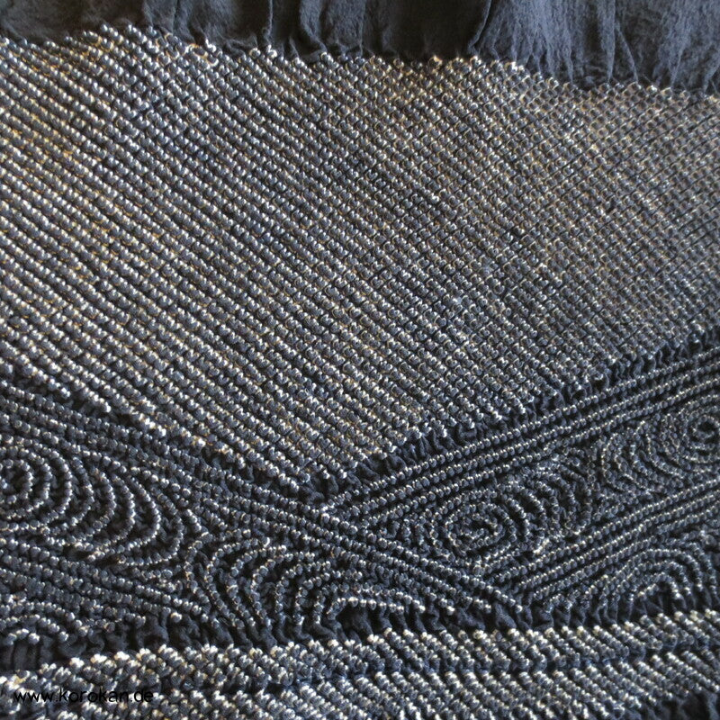 Spiralnebel Shibori Heko Obi - Chirimen Crepe