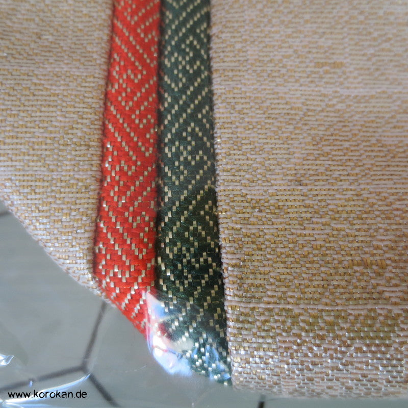 Kinchaku Zugbeutel - Tasche aus Brokat, goldglänzend