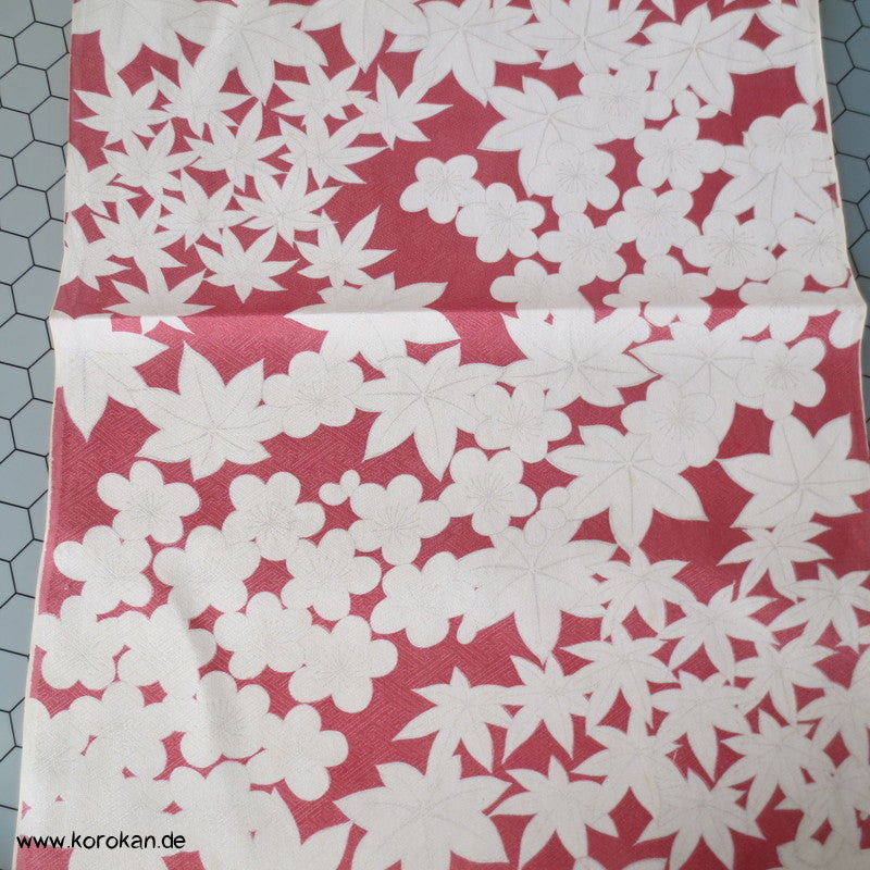 Ahornblatt Sayagata Rinzu Damast Kimono Seide