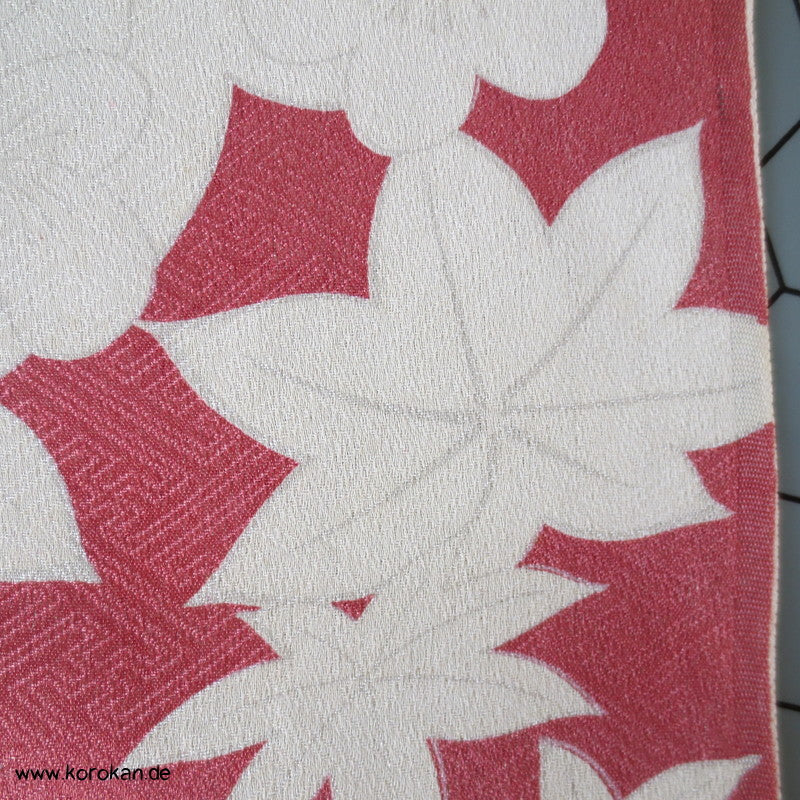 Ahornblatt Sayagata Rinzu Damast Kimono Seide