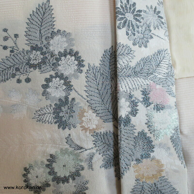 Urushi Chrysanthemen Seidenbrokat Haori Kimono Jacke