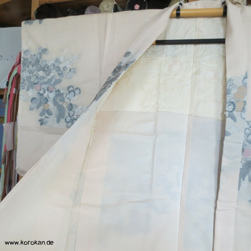 Urushi Chrysanthemen Seidenbrokat Haori Kimono Jacke