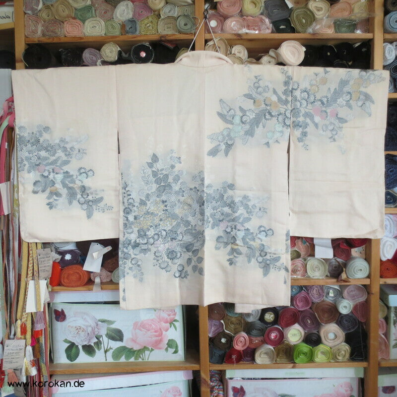 Urushi Chrysanthemen Seidenbrokat Haori Kimono Jacke