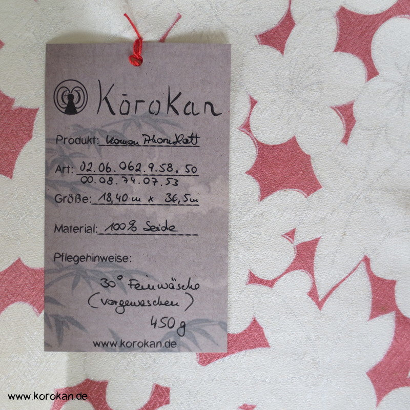 Ahornblatt Sayagata Rinzu Damast Kimono Seide