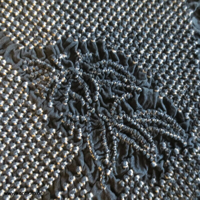 Bambuswald Shibori Heko Obi - Chirimen Crepe