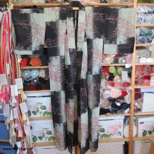 Karo und Klee Kasurimuster Hitoe Rho Kimono