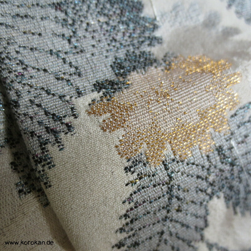 Urushi Chrysanthemen Seidenbrokat Haori Kimono Jacke