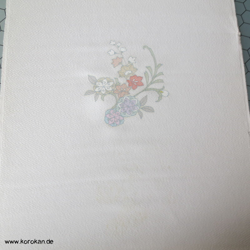 indisches Blumenmuster Bingata Tanmono, eingewebter Lurex