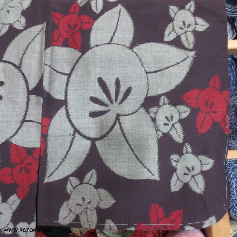 Tachibana Kasuri Hitoe Meisen Seiden Kimono