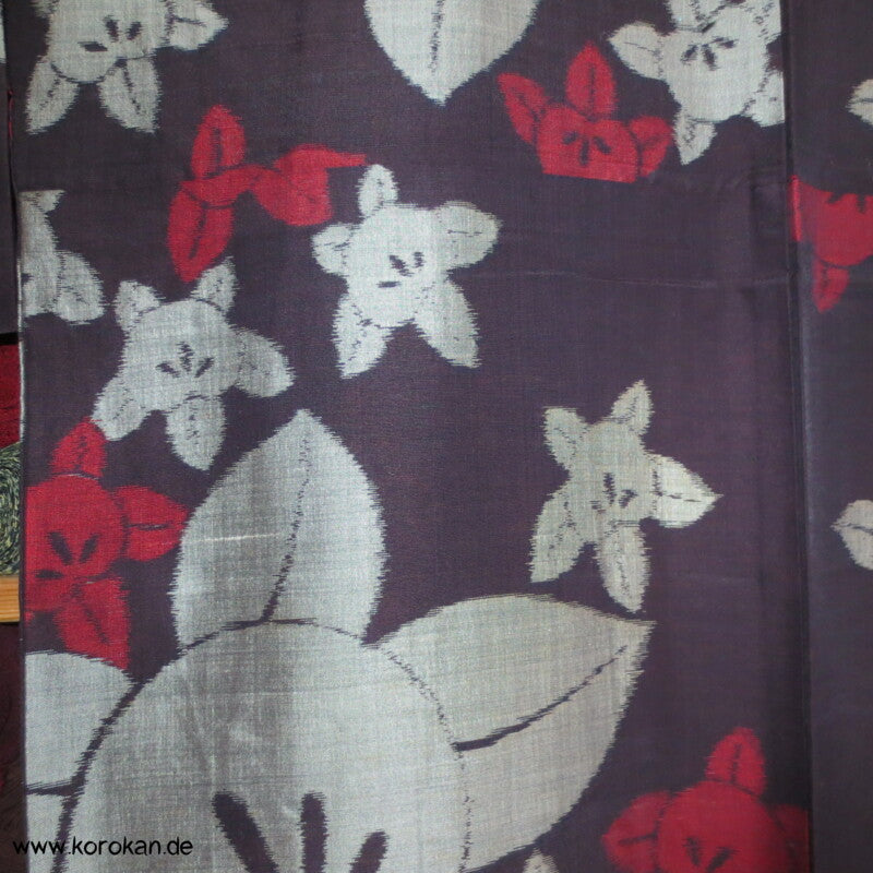 Tachibana Kasuri Hitoe Meisen Seiden Kimono