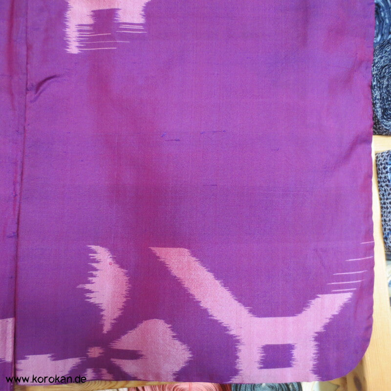 Japan Art Deco riesiges Kikko Meisen Seiden Kimono
