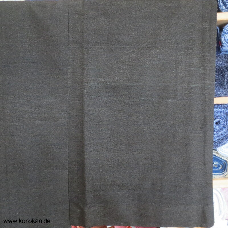 japanische dunkelmelierte Tsumugi Seiden Haori Männer Kimono Jacke, Bilder im Futter