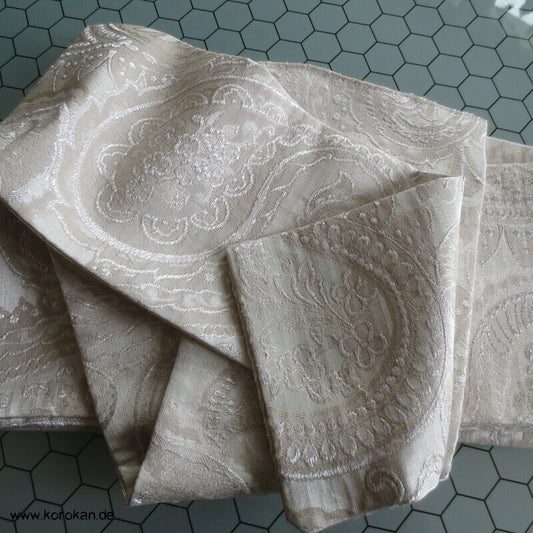 Han Haba Kimono Gürtel natur weiß Paisley