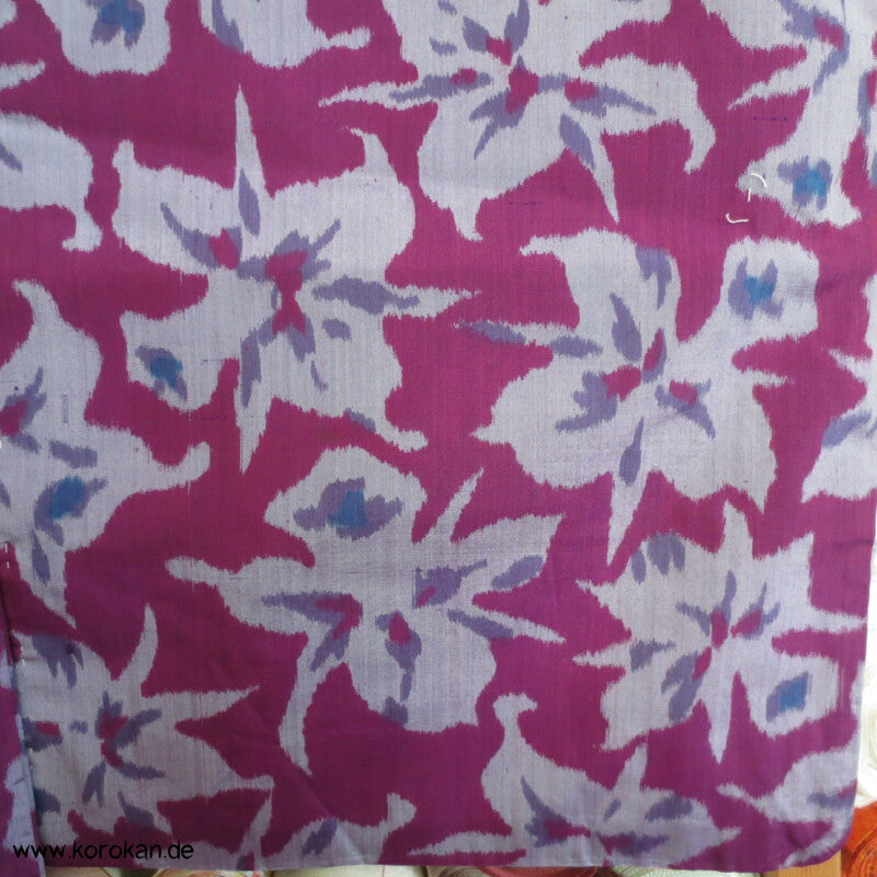 Japan Art Deco Katleya Orchideen Meisen Seiden Kimono
