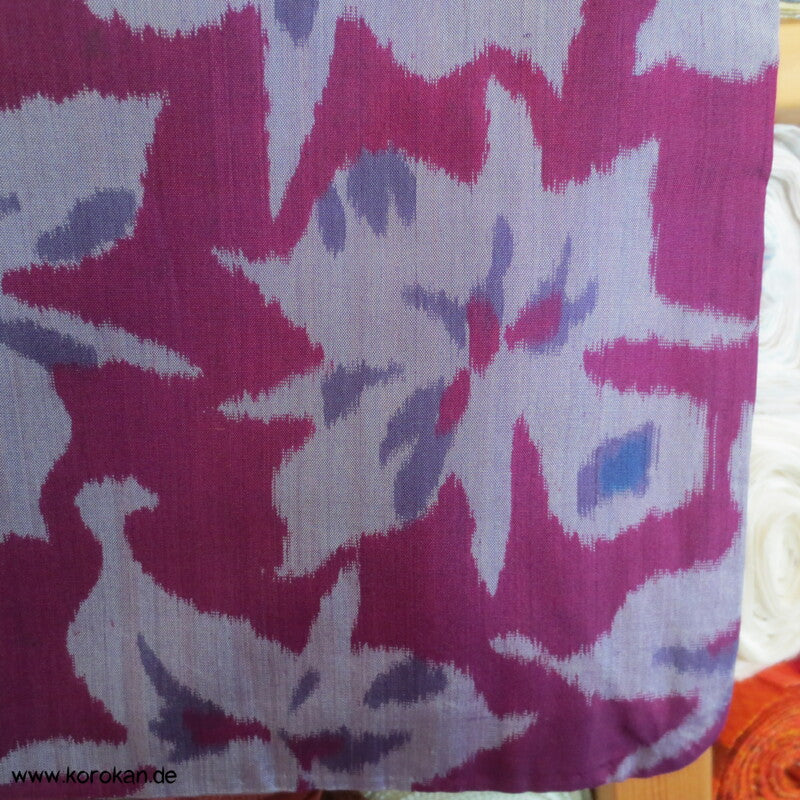 Japan Art Deco Katleya Orchideen Meisen Seiden Kimono