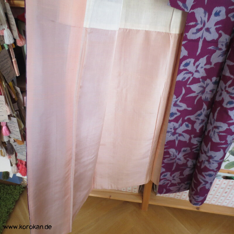Japan Art Deco Katleya Orchideen Meisen Seiden Kimono