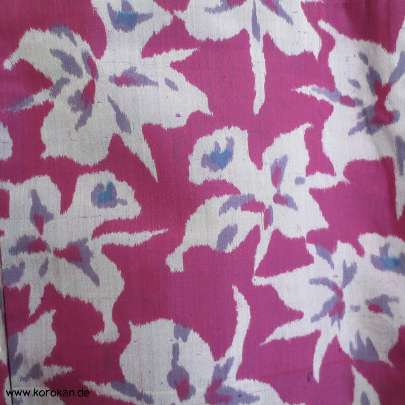 Japan Art Deco Katleya Orchideen Meisen Seiden Kimono