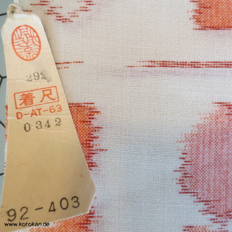 Woll Kimono Stoff mit geometrischem Kasuri Druck