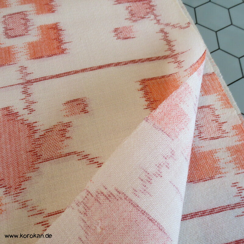 Woll Kimono Stoff mit geometrischem Kasuri Druck