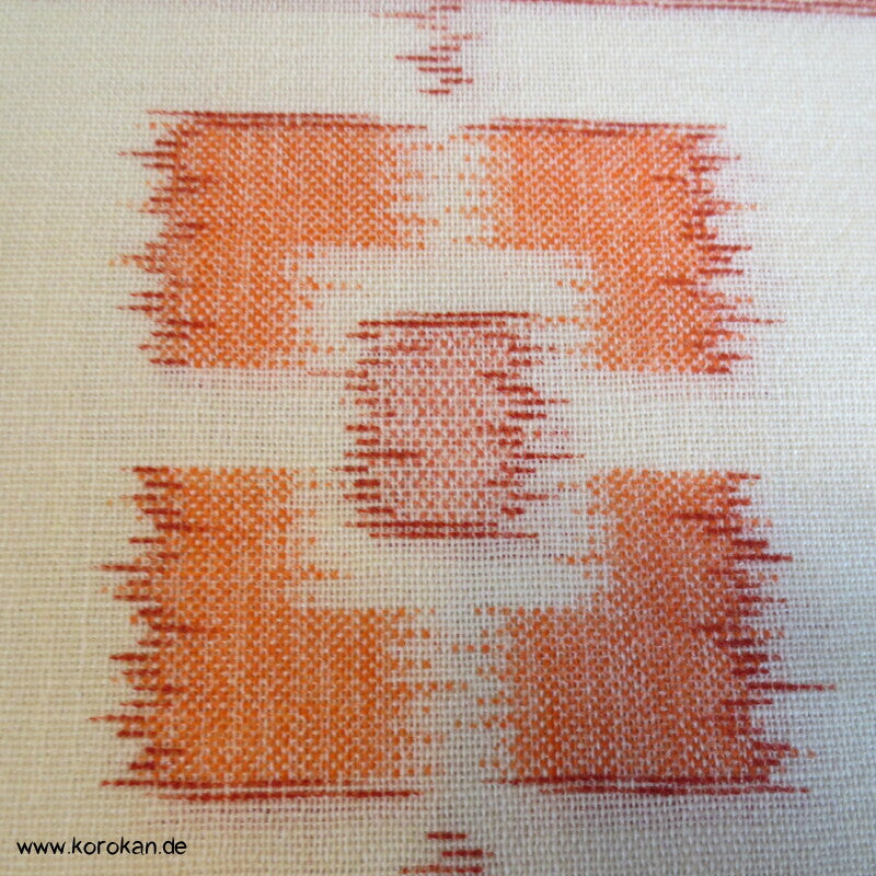 Woll Kimono Stoff mit geometrischem Kasuri Druck