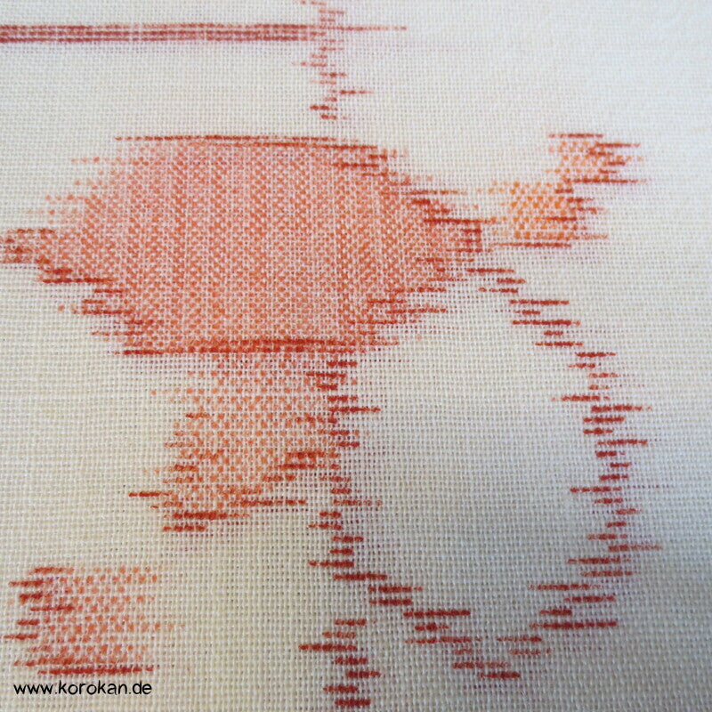 Woll Kimono Stoff mit geometrischem Kasuri Druck