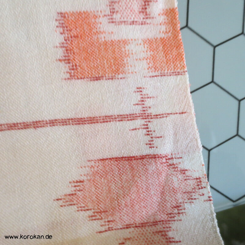 Woll Kimono Stoff mit geometrischem Kasuri Druck