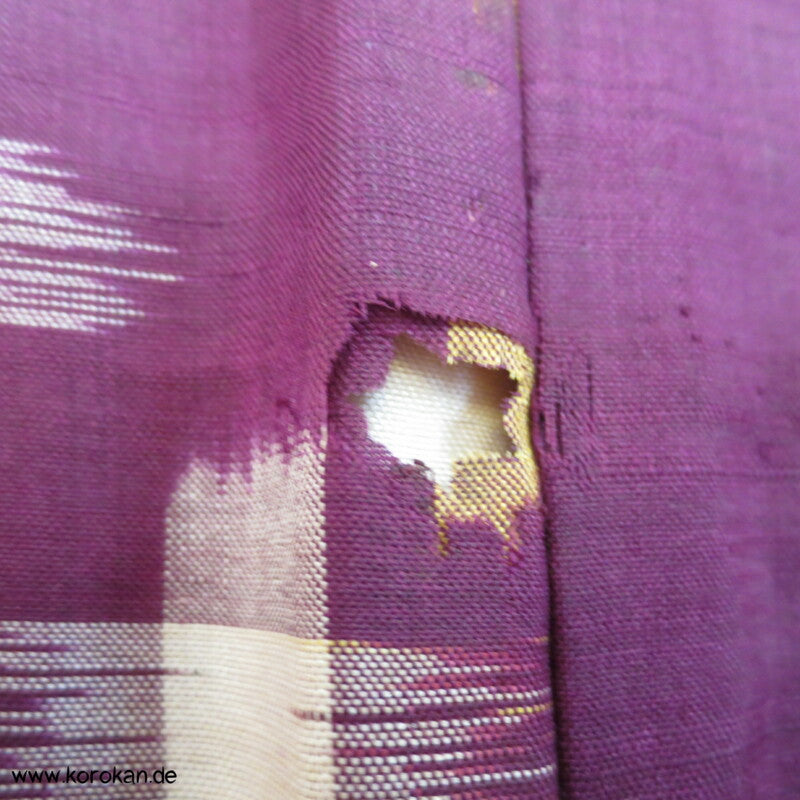 Japan Art Deco Rechtecke Meisen Seiden Kimono, neu aber beschädigt
