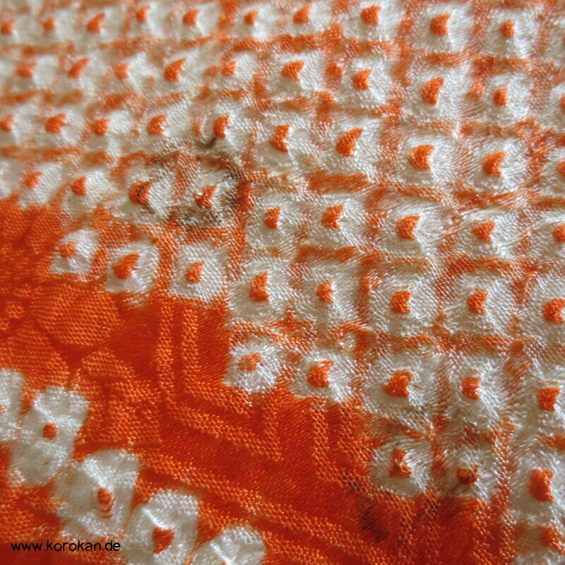 Full Shibori riesige Fächer, teils Goldstickerei Furisode Seiden Kimono